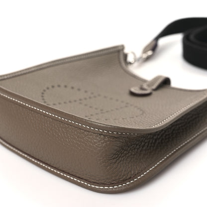 Hermes Taurillon Clemence Amazone Evelyne TPM Etoupe Bleu Indigo 10 of 11