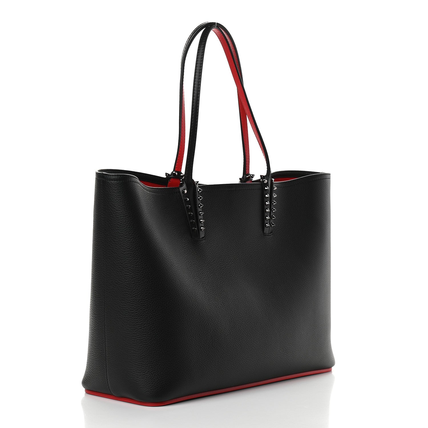 Christian Louboutin Calfskin Spikes East West Cabata Tote Black 4 of 9