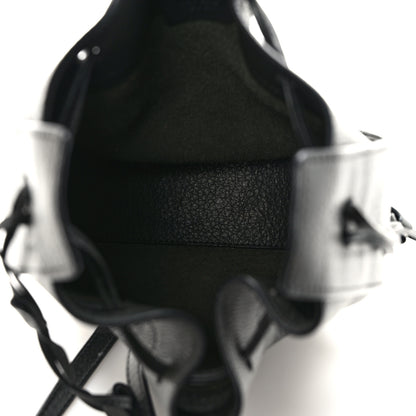 The Row Grained Calfskin Drawstring Pouch Black 5 of 9
