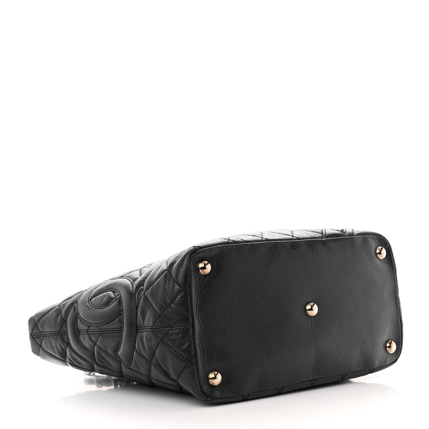Chanel Aged Calfskin Quilted Large Cotton Club Tote Black 4 of 10