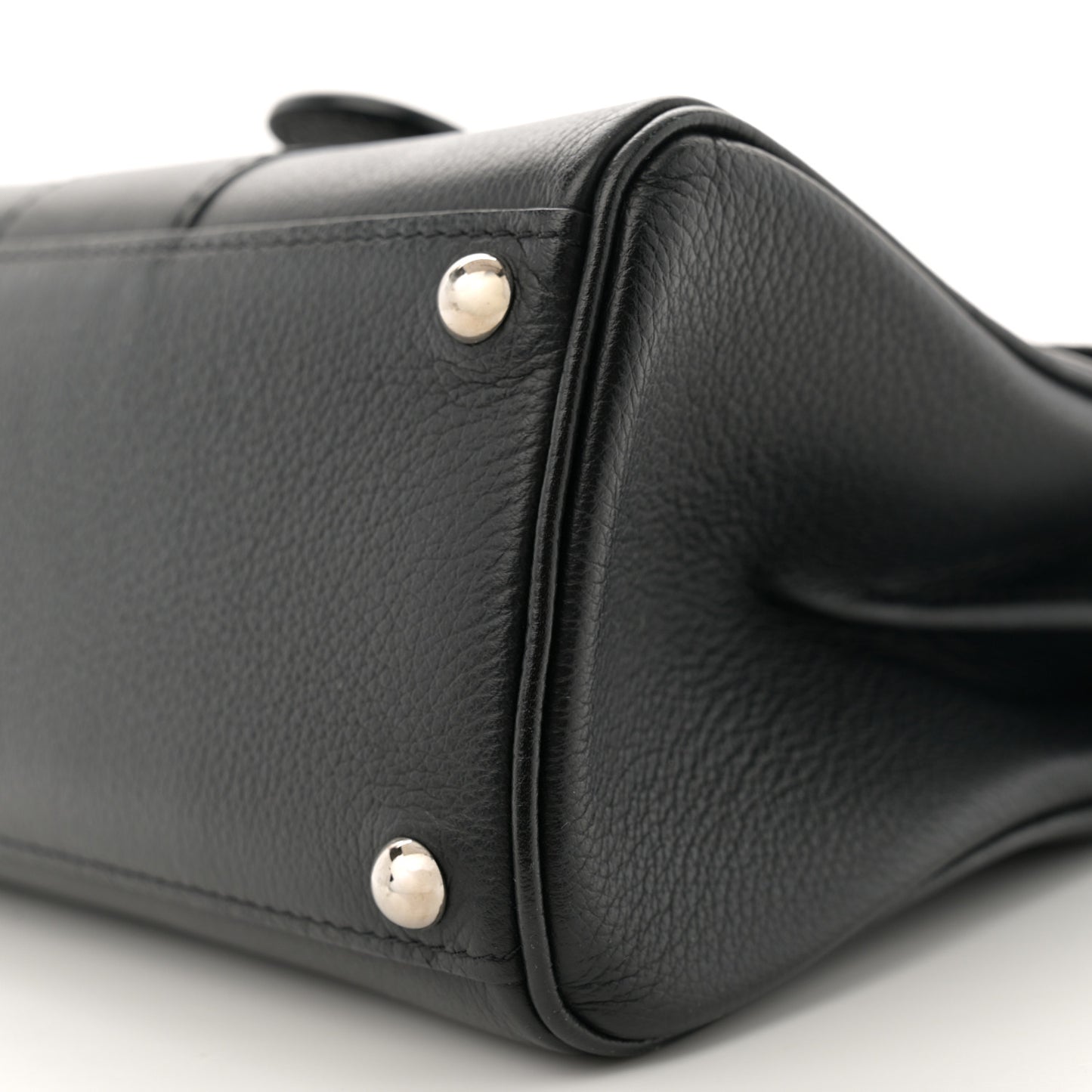 Grained Calfskin Mini Brillant Satchel Black