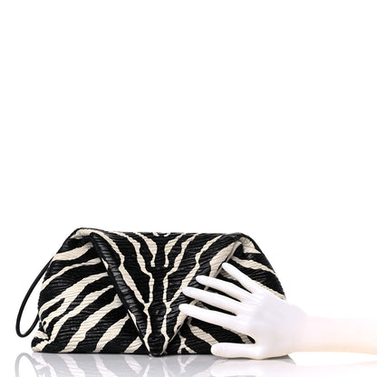 Bottega Veneta Nappa BV Trine Clutch Zebra 2 of 12