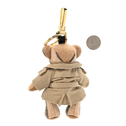 Burberry Cashmere Thomas Trench Teddy Bear Keychain Charm Camel 2 of 3