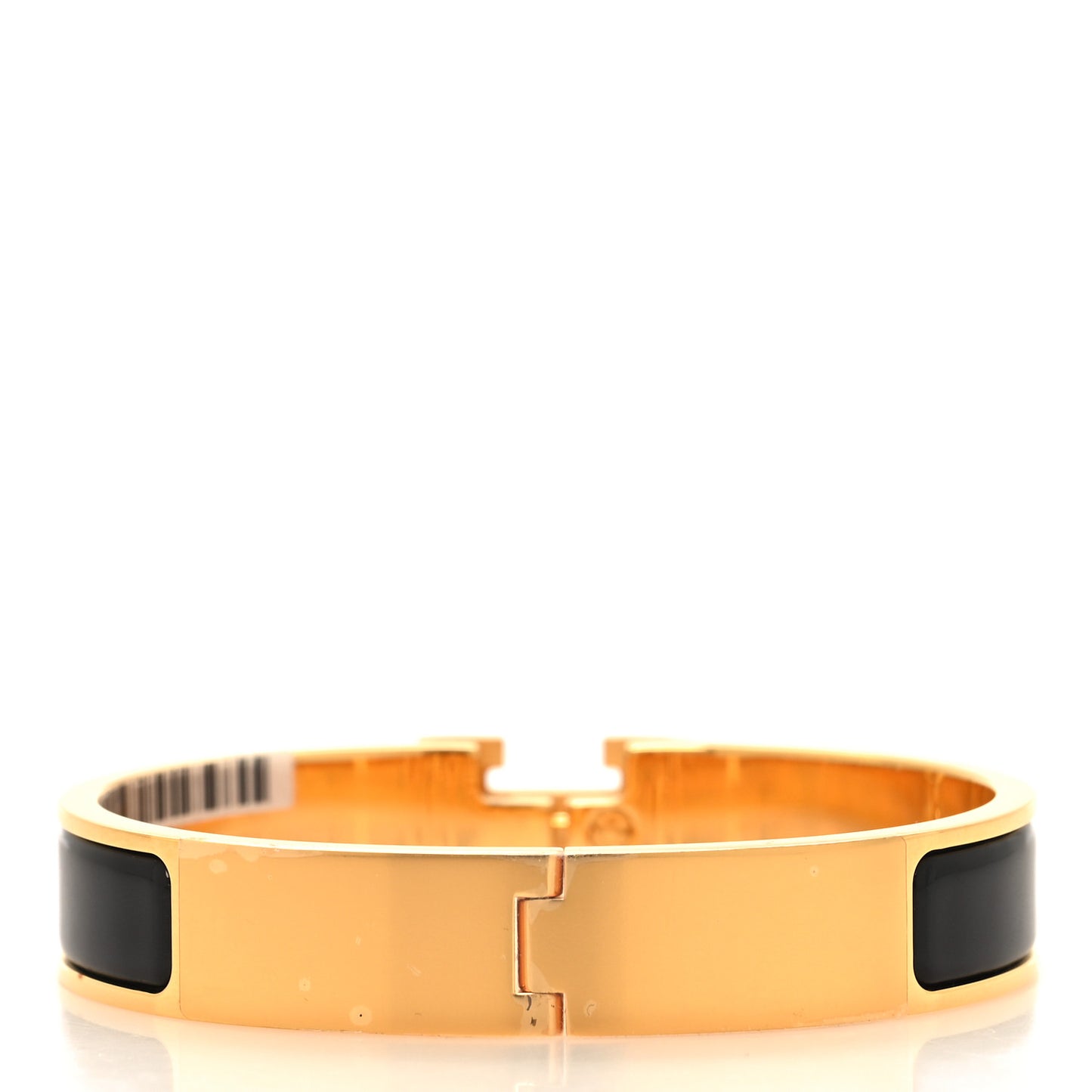 Enamel Narrow Clic Clac H Bracelet GM Black
