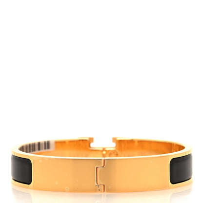 Hermes Enamel Narrow Clic Clac H Bracelet GM Black 3 of 5