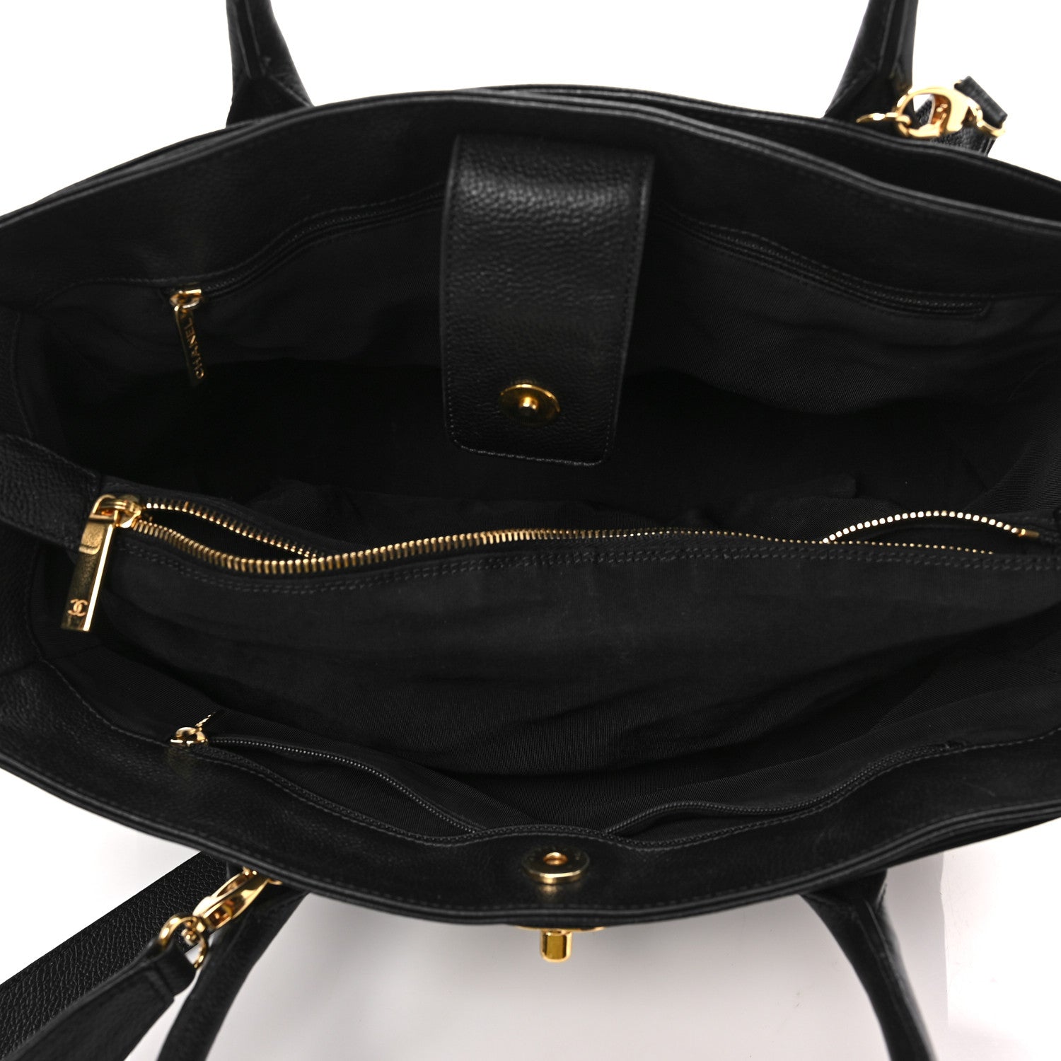 Chanel Calfskin Cerf Executive Shopper Tote Black 5 of 7