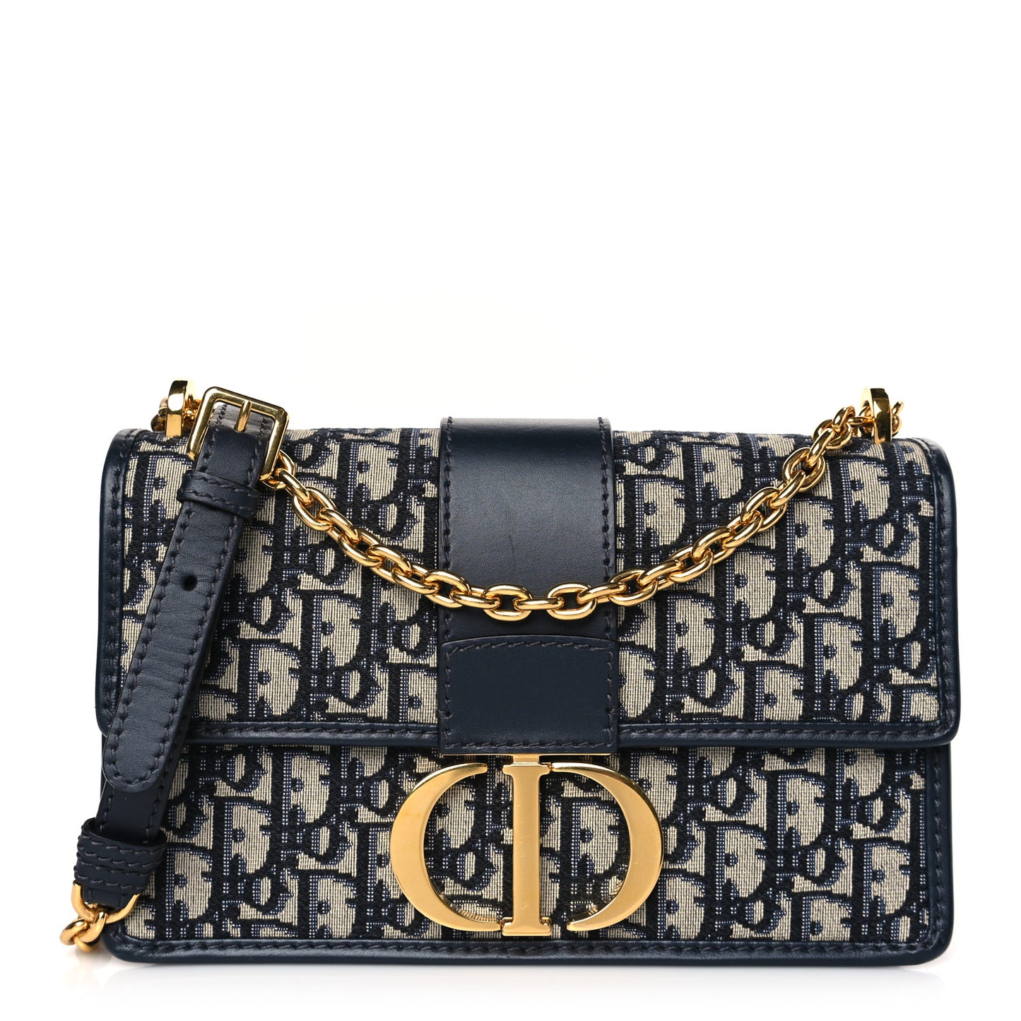 Oblique 30 Montaigne Chain Flap Bag Blue