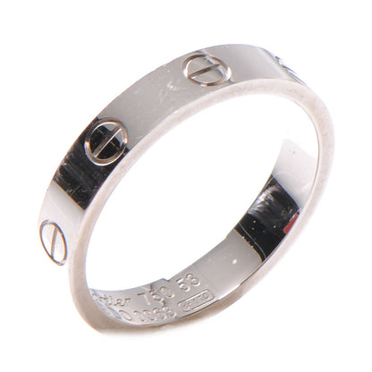 Cartier 18k White Gold LOVE Ring Size 53 6.5 4 of 5