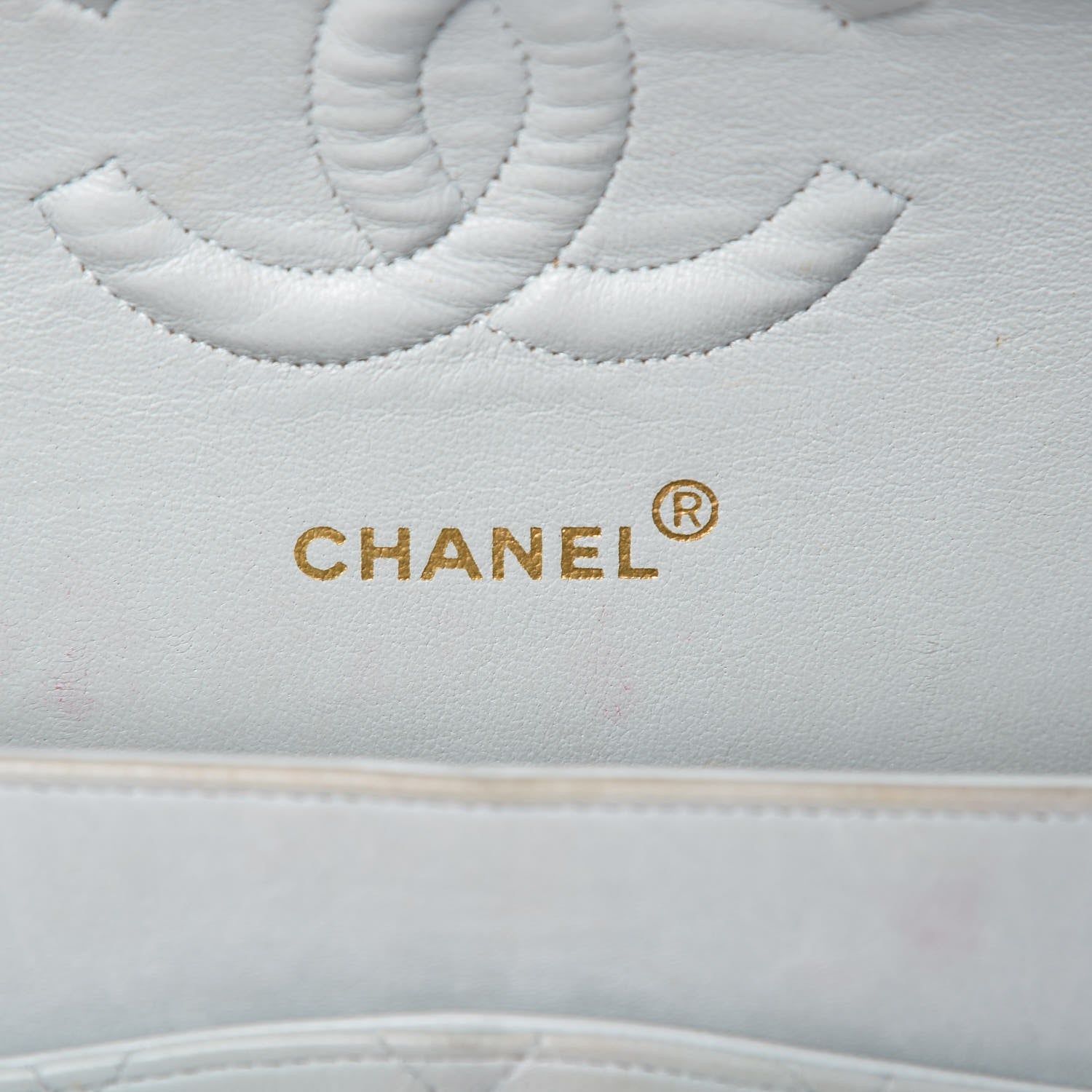 Chanel Lambskin Quilted Medium Double Flap Light Blue 6 of 14