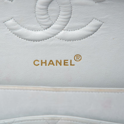 Chanel Lambskin Quilted Medium Double Flap Light Blue 6 of 14