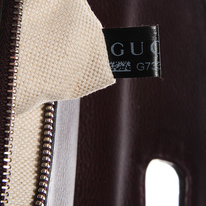 Gucci Python Large New Bamboo Top Handle Bag Bordeaux 7 of 9