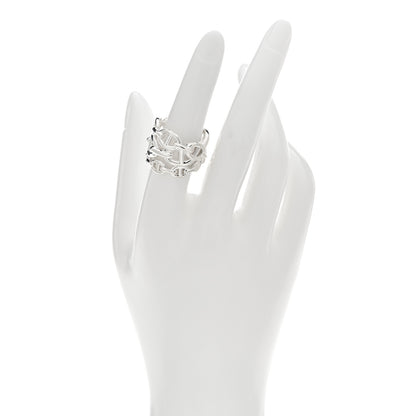 Hermes Sterling Silver GM Chaine d'Ancre Enchainee Band Ring 54 7 2 of 5