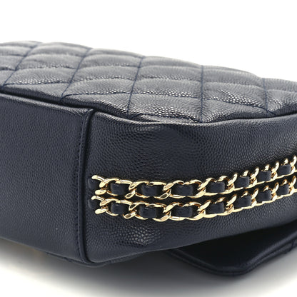 Chanel Caviar Quilted Small CC You Flap Dark Blue 12 of 13