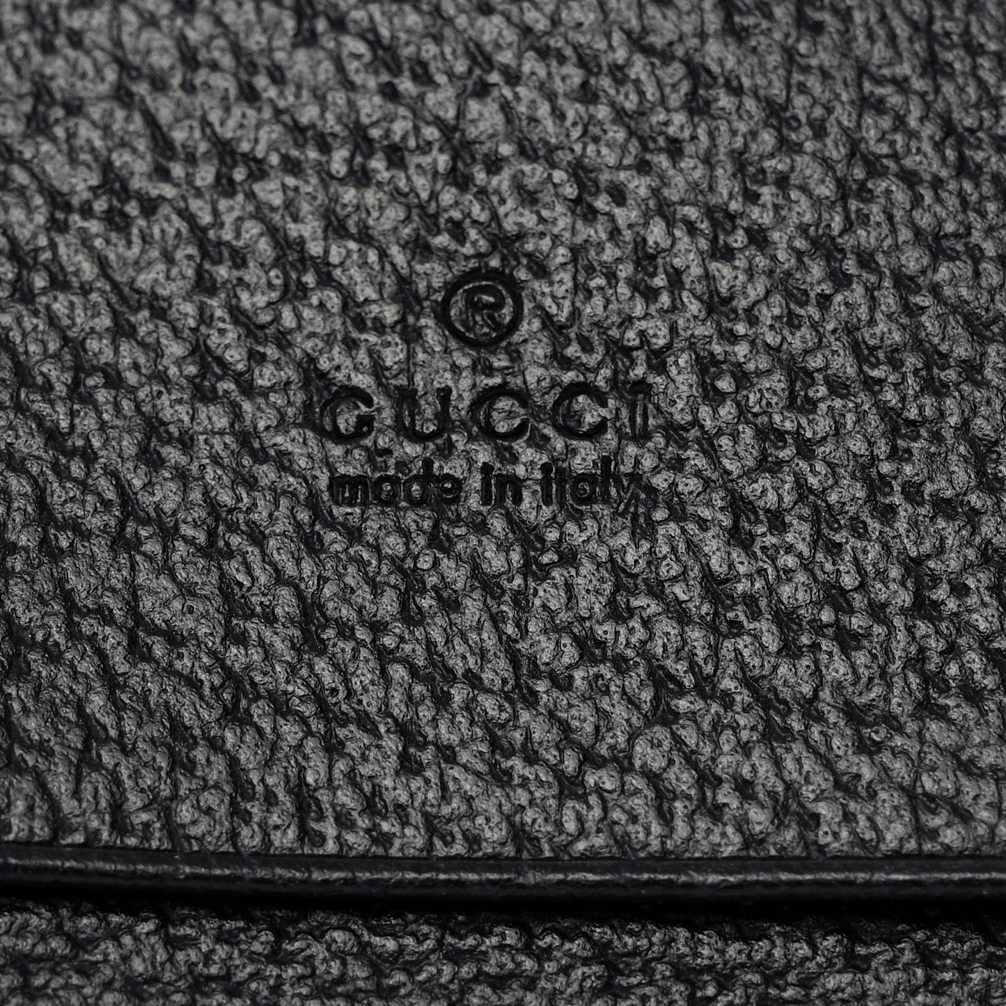 GG Supreme Monogram Textured Dollar Calfskin Card Case Blue Dark Blue