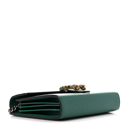 Gucci Calfskin Mini Dionysus Chain Wallet Emerald 5 of 12