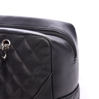 Chanel Calfskin Quilted Large Cambon Bowler Black White 11 of 15