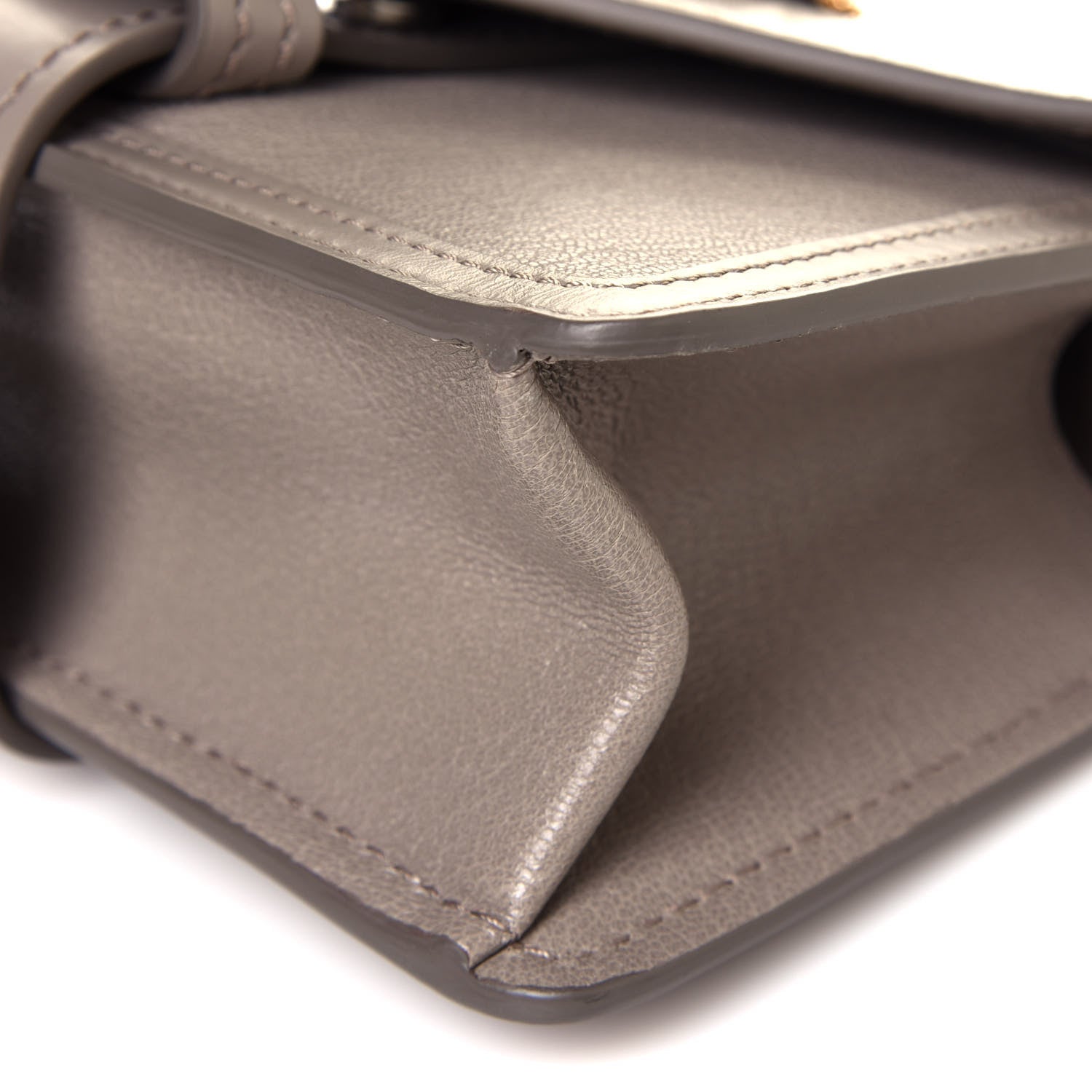Chloe Shiny Goatskin Calfskin Mini Aby Chain Shoulder Bag Motty Grey 11 of 13