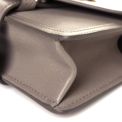 Chloe Shiny Goatskin Calfskin Mini Aby Chain Shoulder Bag Motty Grey 11 of 13