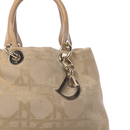 Christian Dior Canvas Cannage Small Soft Lady Dior Shopping Tote Beige 10 of 12