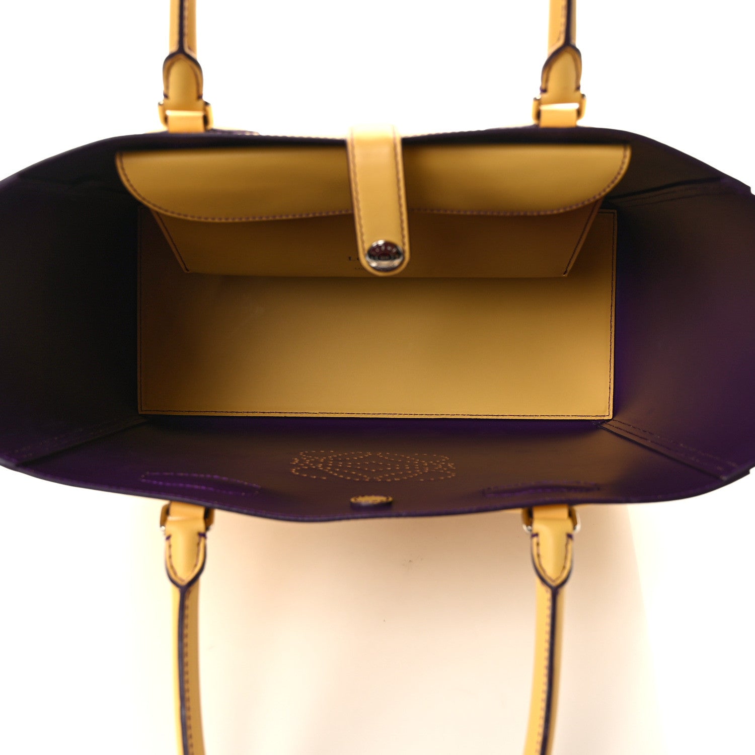 Loewe Smooth Calfskin Perforated Leo Bag Yellow 5 of 14