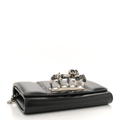Alexander McQueen Calfskin Small Slash Bag Black White 4 of 11