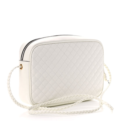 Gucci Laminated Calfskin Quilted Web Small Shoulder Bag White 3 of 9
