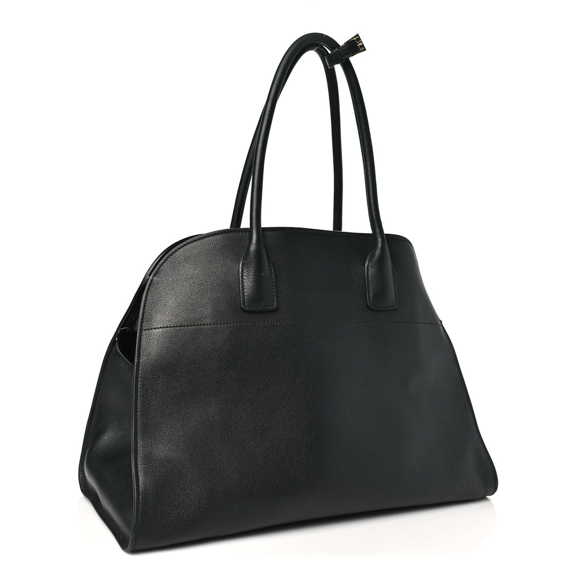 Soft Grain Calfskin Large Tote Bag Black