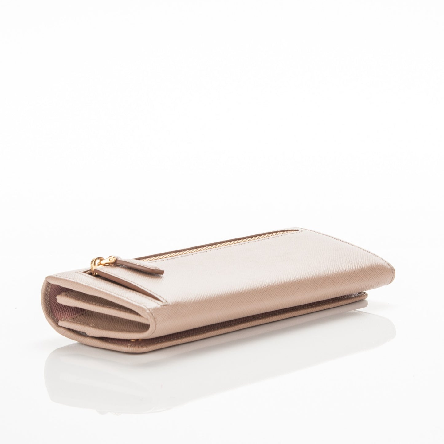 Saffiano Colour Continental Flap Wallet Cammeo Orchidea