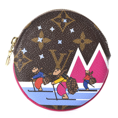 Louis Vuitton Monogram 2018 Christmas Animation Round Coin Purse 1 of 6