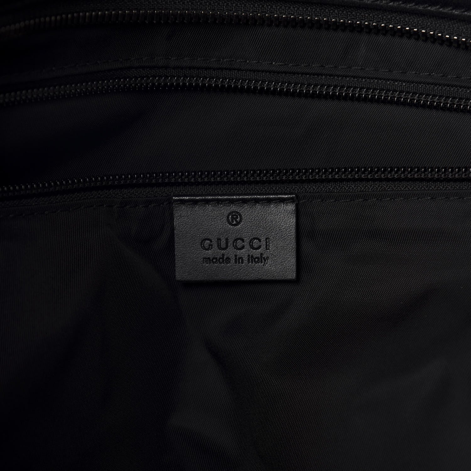 Gucci GG Supreme Monogram Medium Carry-On Duffle Bag Black Grey 8 of 10