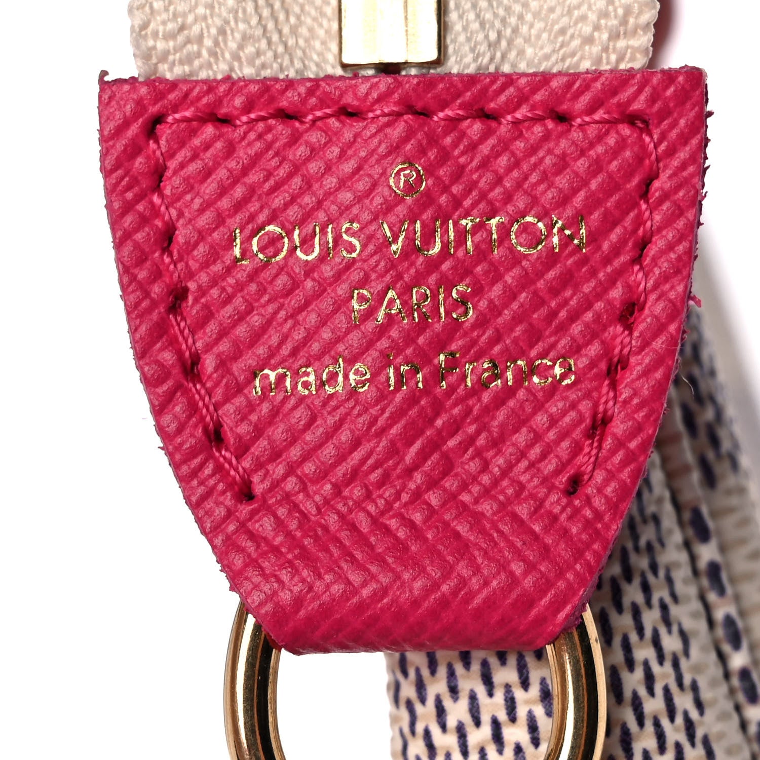 Louis Vuitton Damier Azur 2021 Christmas Animation Hollywood Mini Pochette Accessories Fuchsia 7 of 11