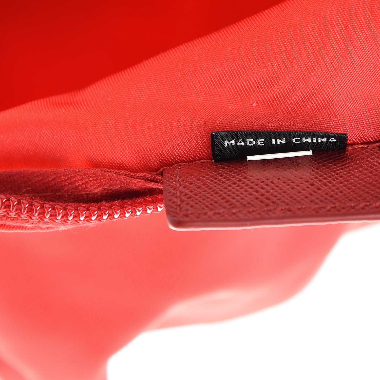 Prada Nylon Vela Cosmetic Pouch Rosso 7 of 7
