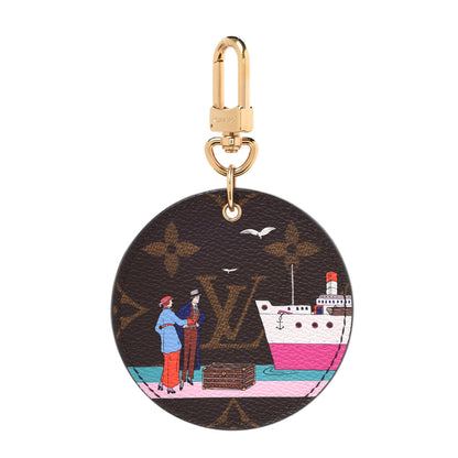Louis Vuitton Damier Ebene 2016 Christmas Animation Bag Charm Key Ring 1 of 5