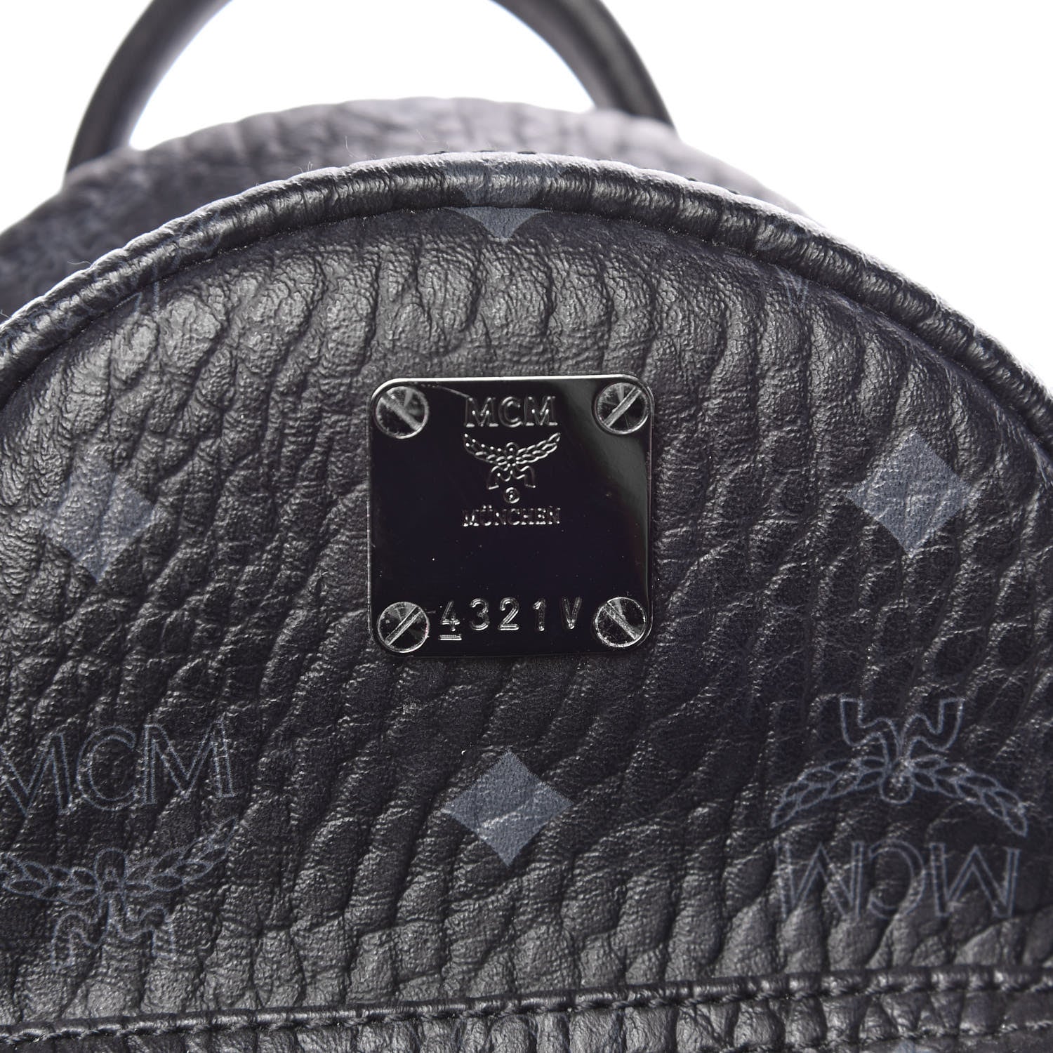 MCM Visetos Side Stud X-Mini Stark Bebe Boo Backpack Black 8 of 18
