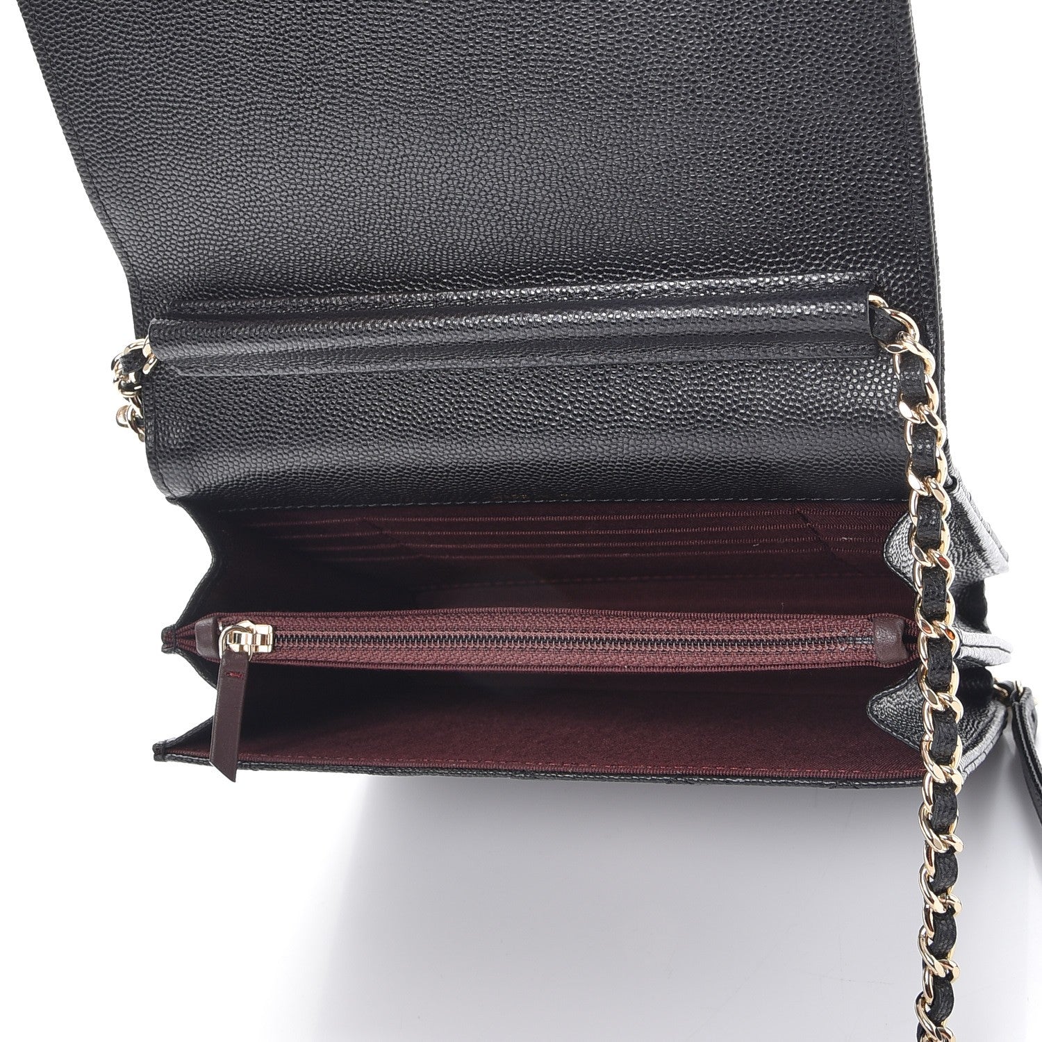 Chanel Caviar Quilted Square Wallet On Chain WOC Black 5 of 9