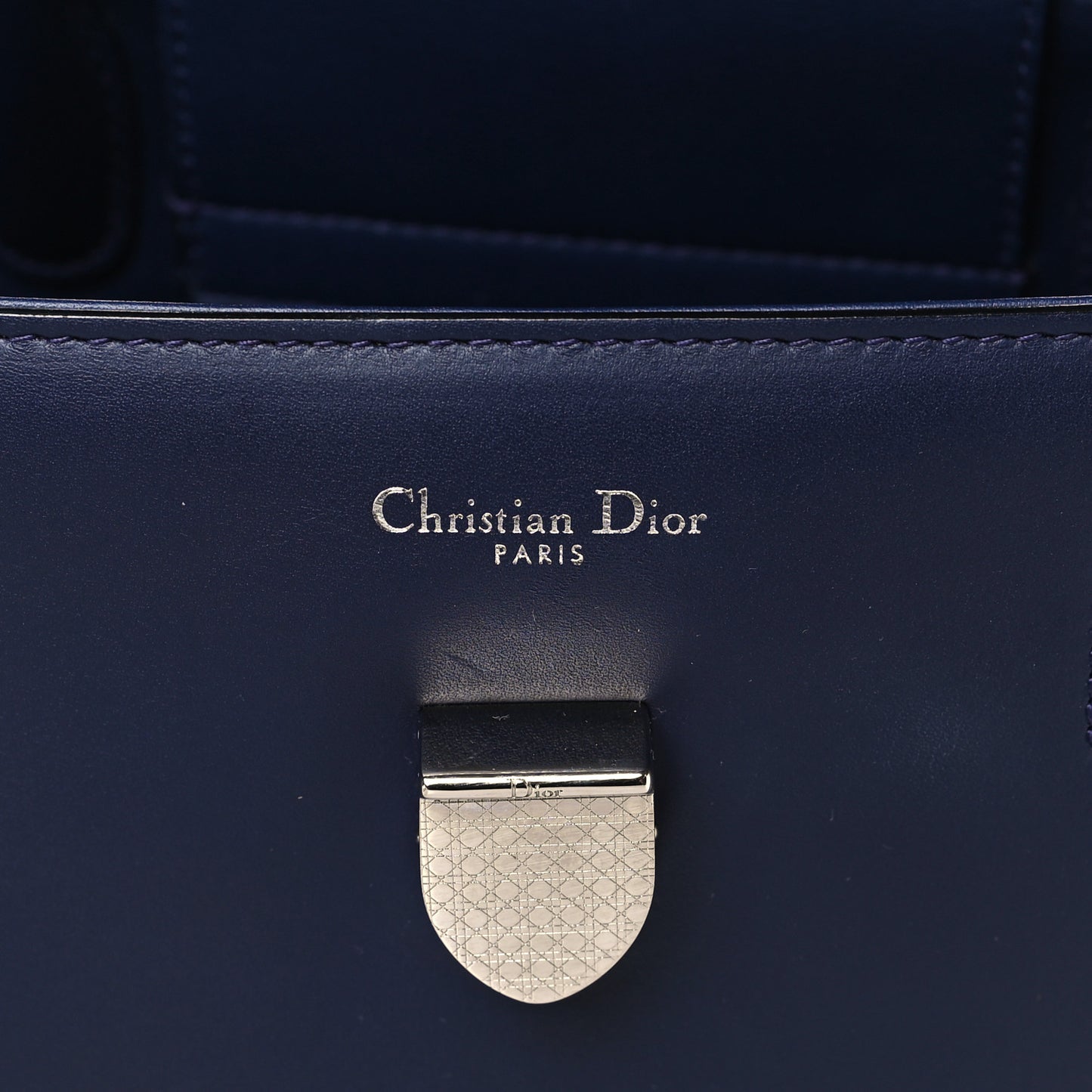 Smooth Calfskin Medium Diorever Flap Navy