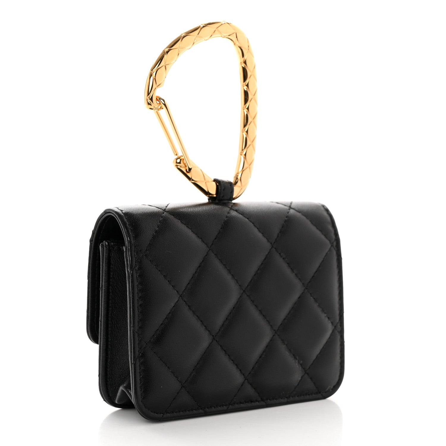 Chanel Lambskin Quilted CC Hook Card Holder Black 3 of 11