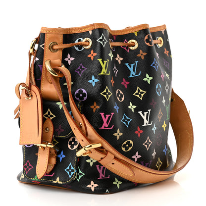 Louis Vuitton Monogram Multicolor Petit Noe Black 3 of 10