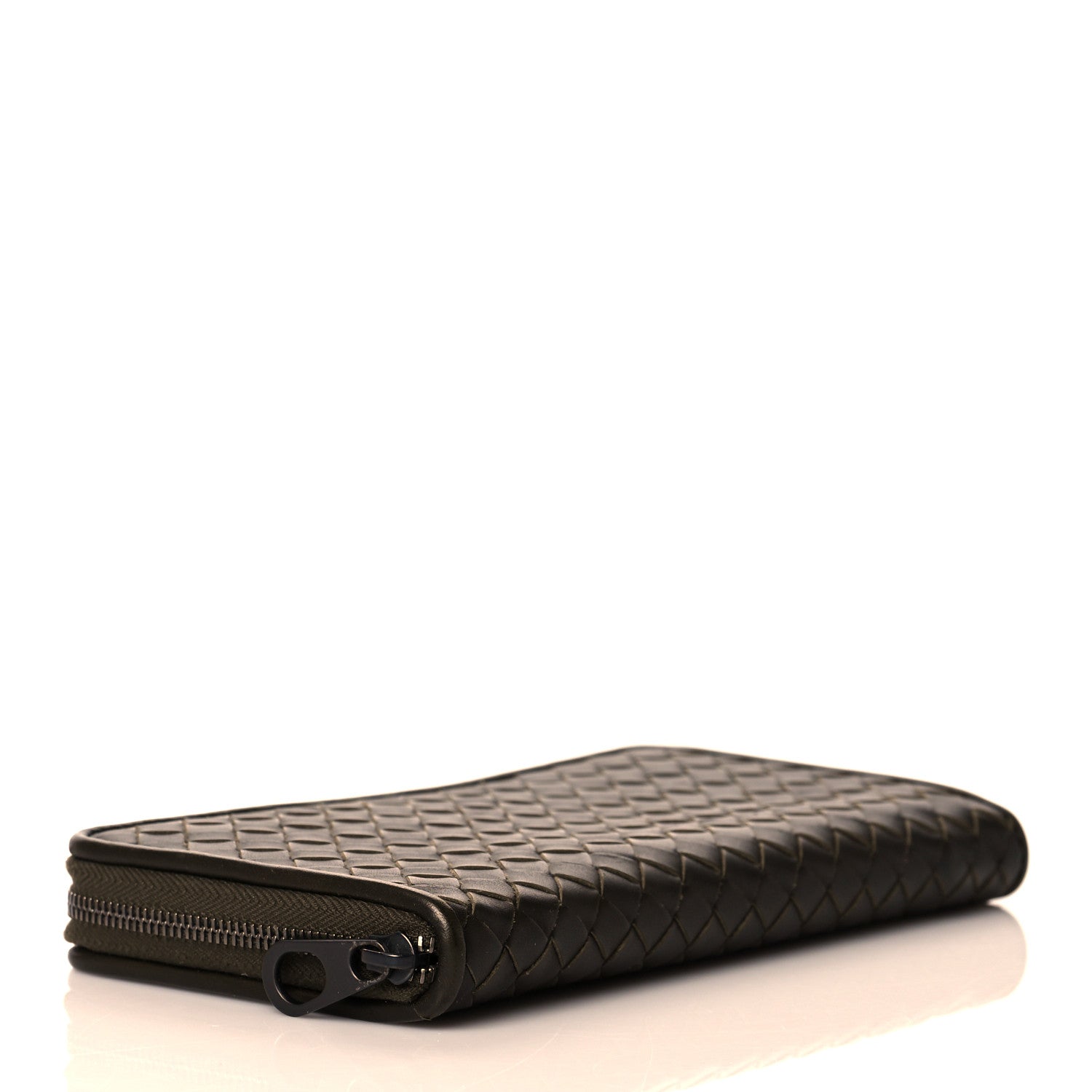Bottega Veneta Nappa Intrecciato Zip Around Wallet Kaki Plaster 4 of 9