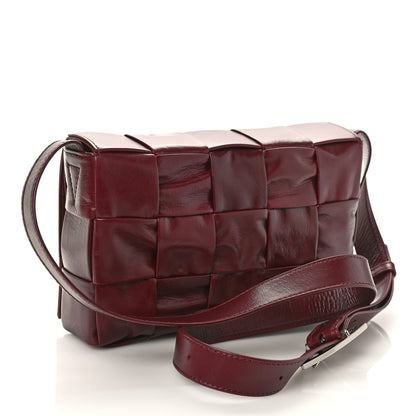 Bottega Veneta Paper Calfskin Maxi Intreccio Cassette Crossbody Bag Barolo 3 of 7