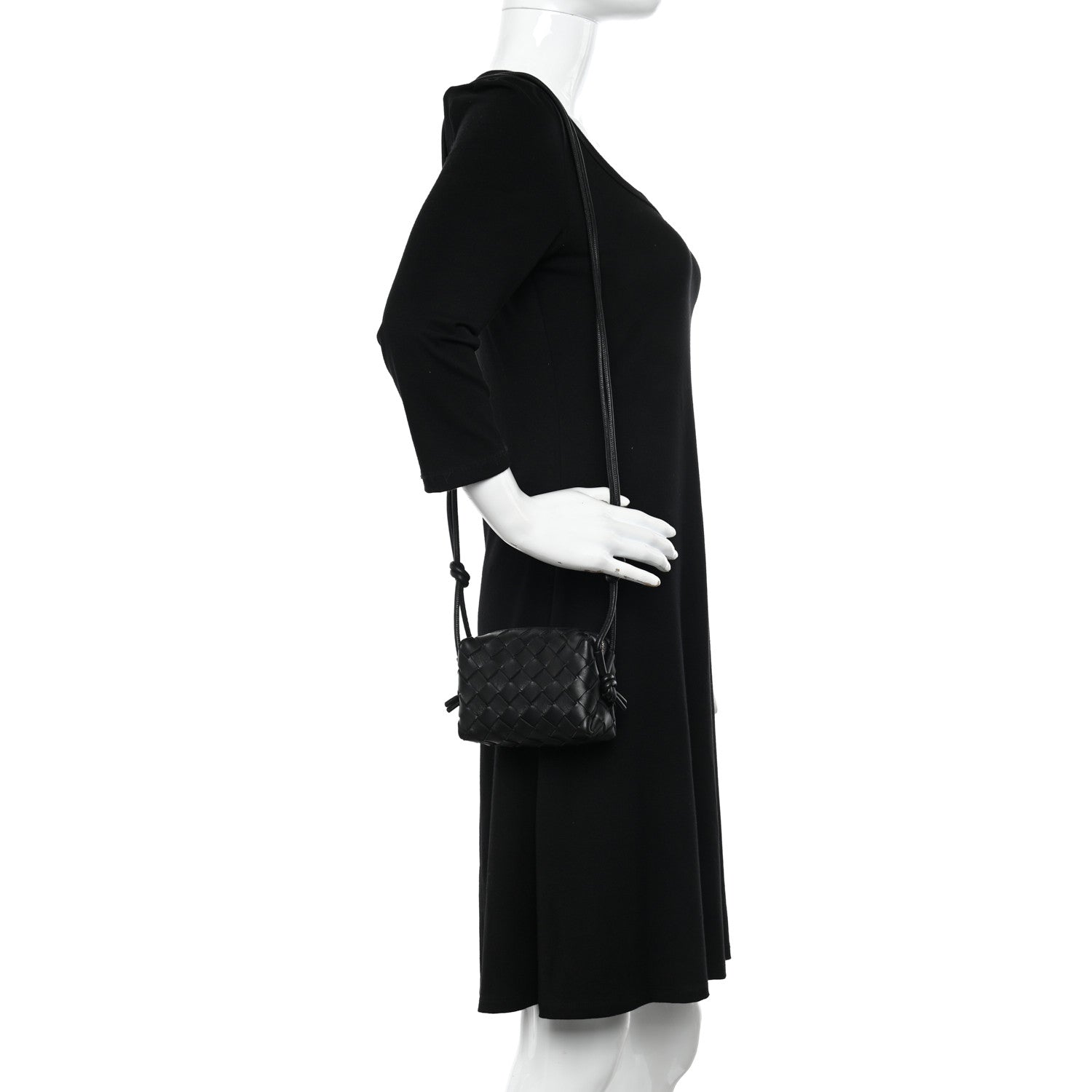 Bottega Veneta Nappa Intrecciato Candy Loop Camera Bag Black 2 of 7
