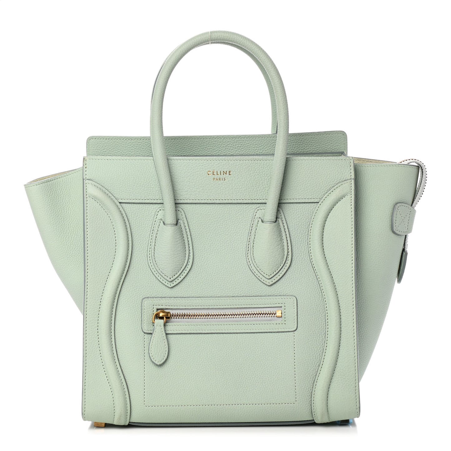 Drummed Calfskin Micro Luggage Jade