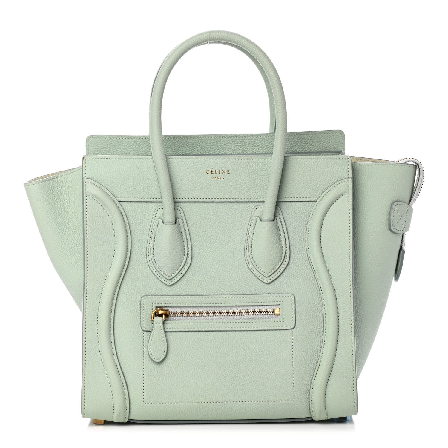Celine Drummed Calfskin Micro Luggage Jade 1 of 8