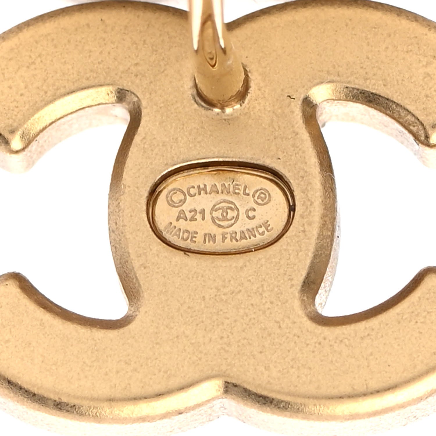 Chanel Crystal CC Earrings Gold 4 of 5