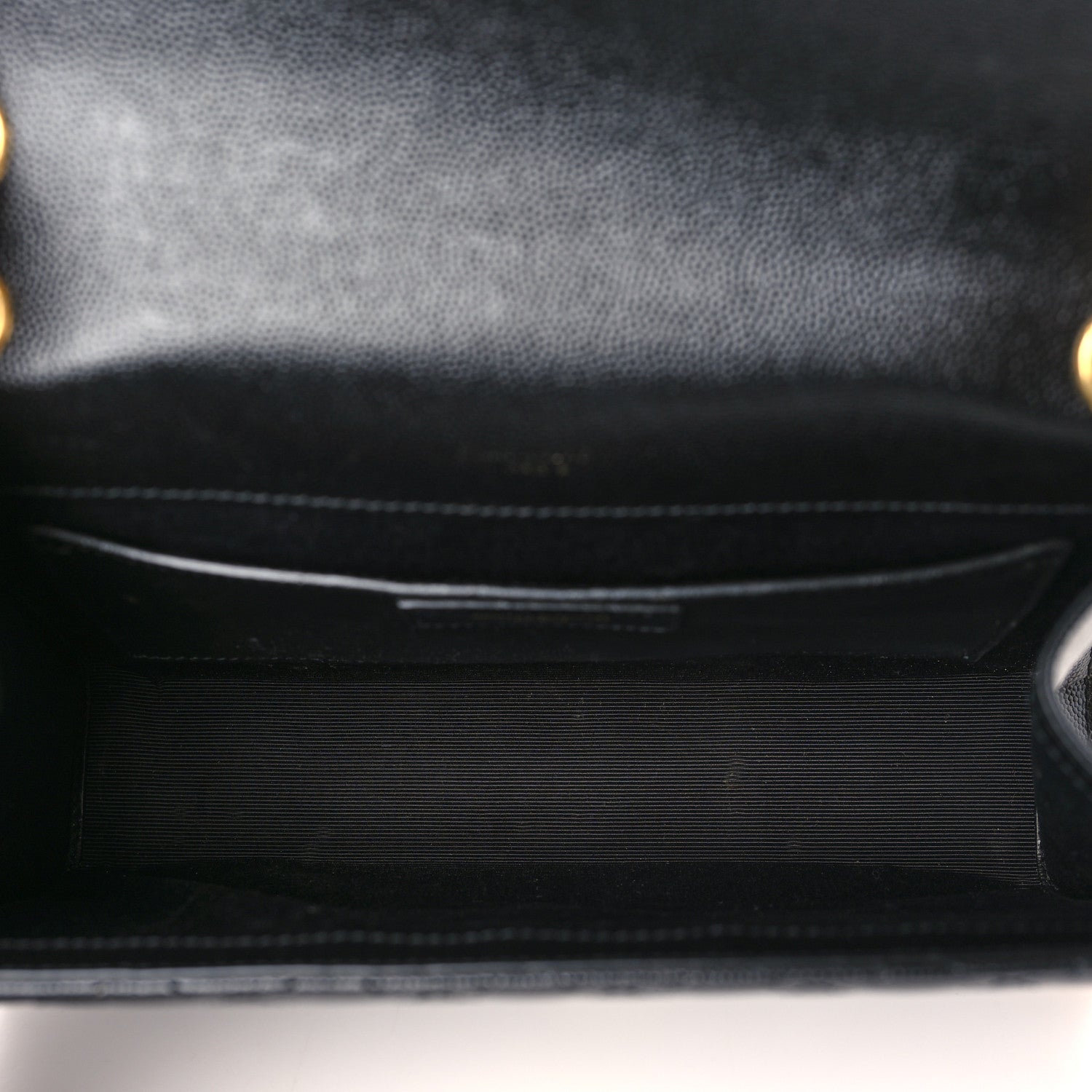 Saint Laurent Grain De Poudre Textured Mixed Matelasse Triquilt Medium Monogram Satchel Black 5 of 9