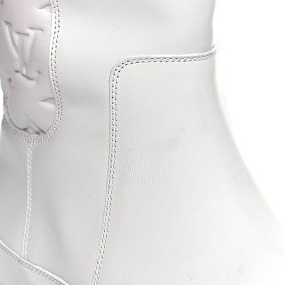Louis Vuitton Calfskin Monogram Embossed Neoprene Mens Landscape Ankle Boots 7.5 White 13 of 15