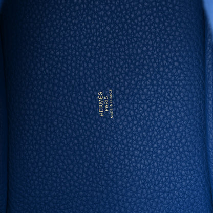 Hermes Taurillon Clemence Picotin Lock 18 PM Bleu Hydra 6 of 11