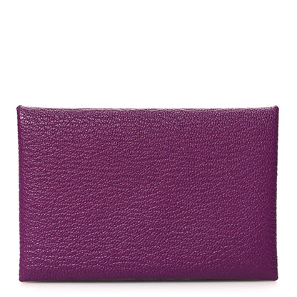 Hermes Chevre Mysore Calvi Card Case Anemone 1 of 10