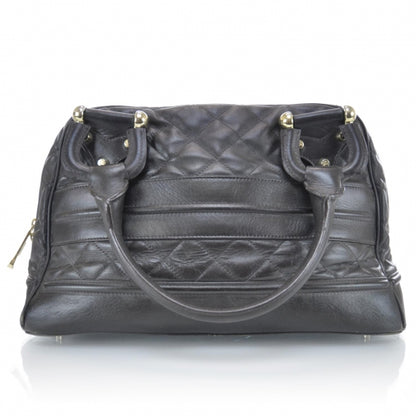 Burberry Leather Quilted Satchel Dark Brown 4 of 13