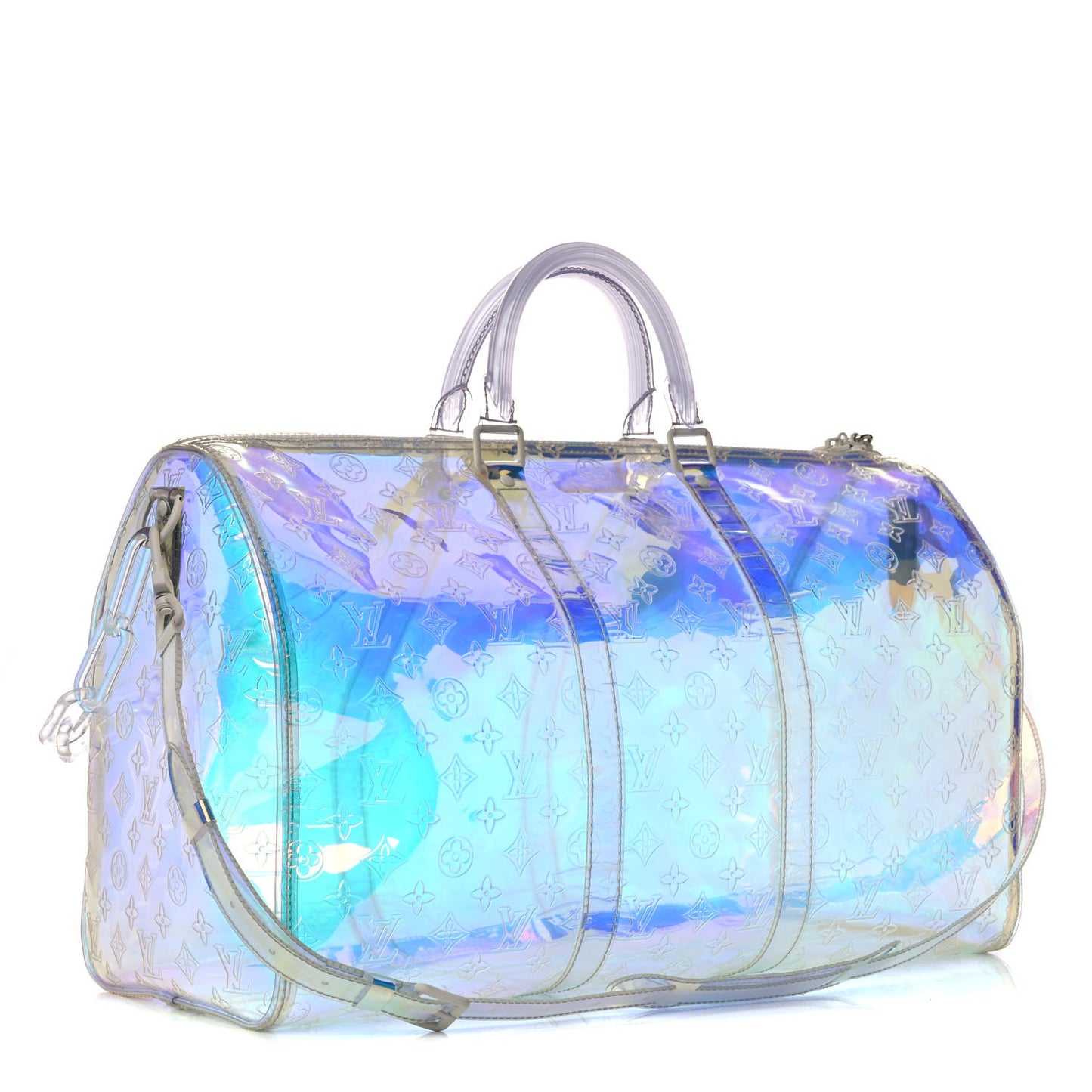 PVC Monogram Keepall Bandouliere 50 Iridescent Prism
